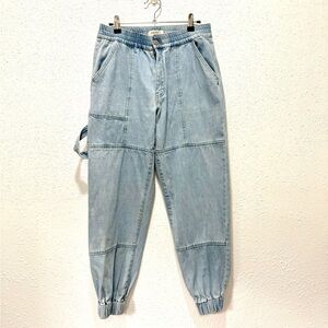 Forever 21 Light Blue Denim utility cargo Joggers M